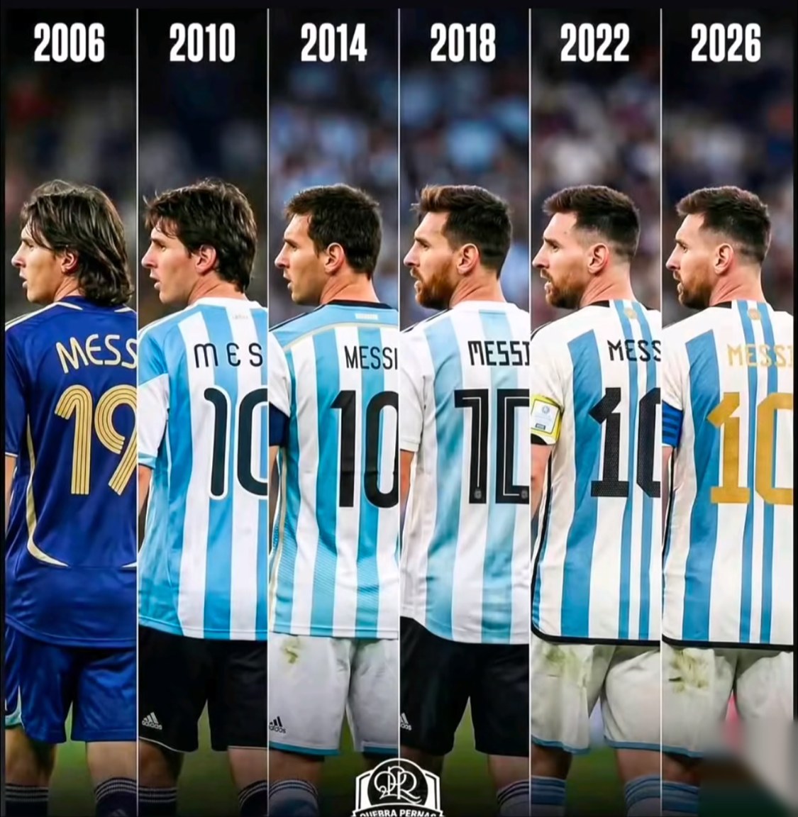 Messi's six World Cups: 2006 to 2026