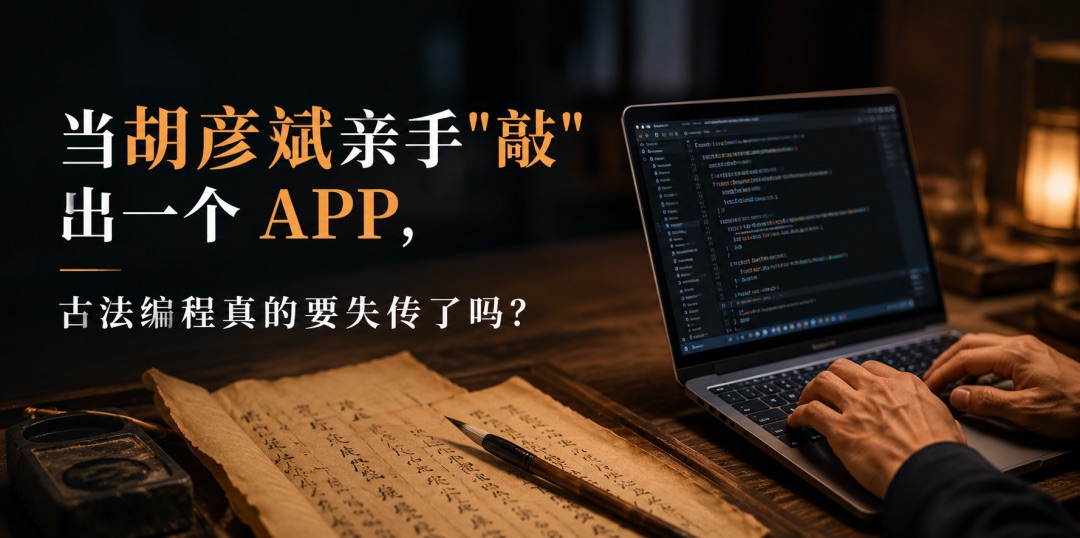 当胡彦斌亲手"敲"出一个 APP:古法编程,真的要失传了吗?